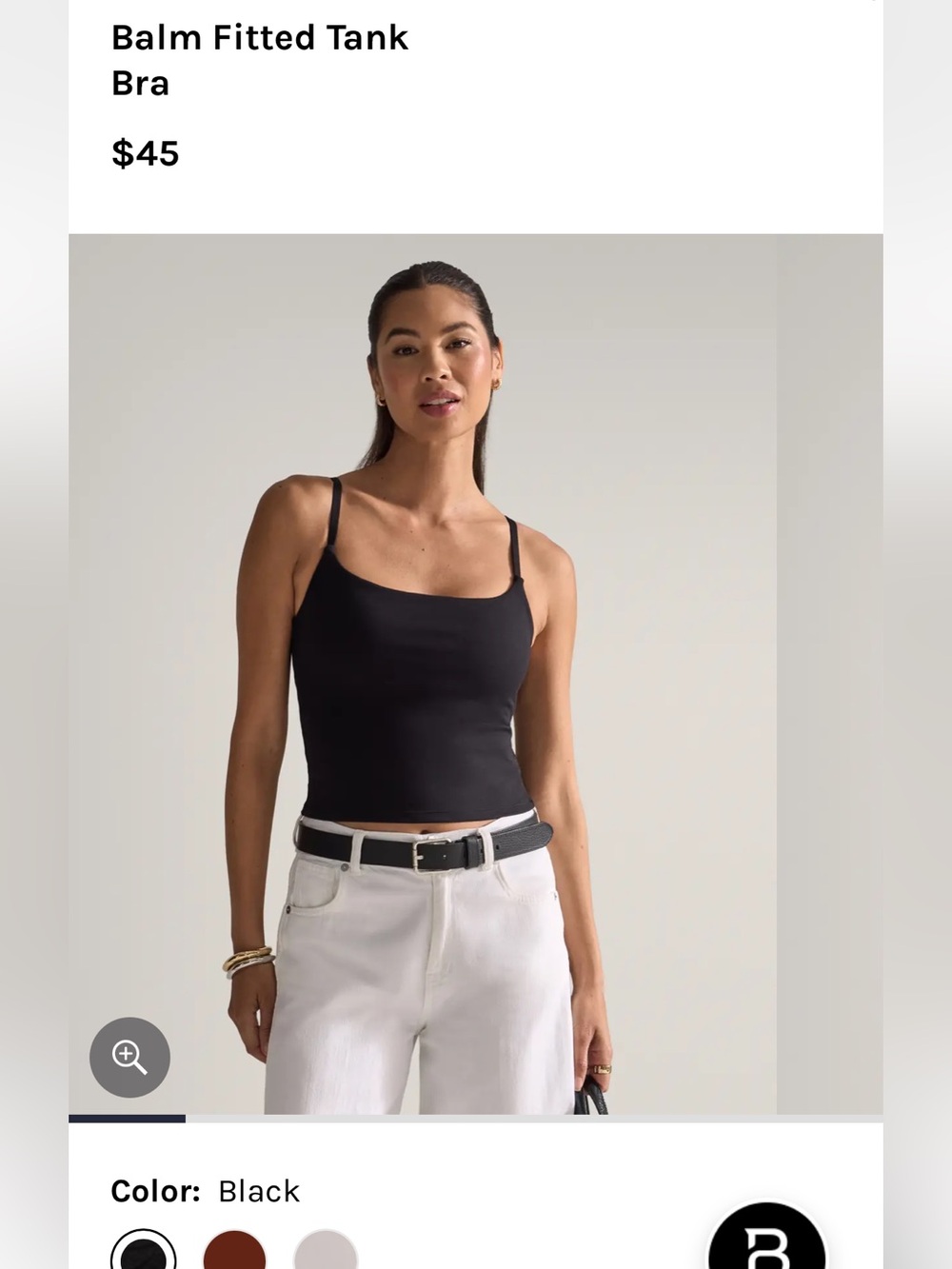 BYLT Basics Balm Fitted Tank Bra